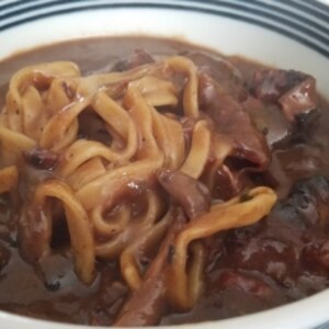 残りカレーでカレーうどん